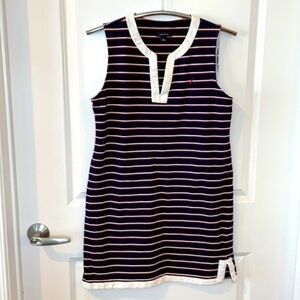 NAUTICA | Women’s Multi Colored Horizontal Striped Stretch V-Neck Dress Size L